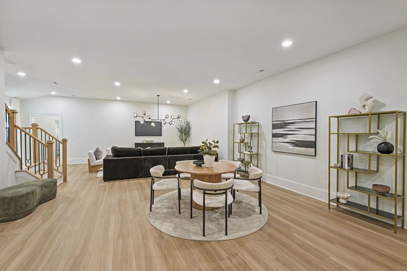 Lower level, open footprint