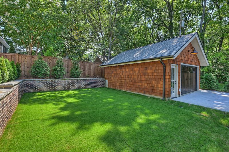 Backyard and detached garage